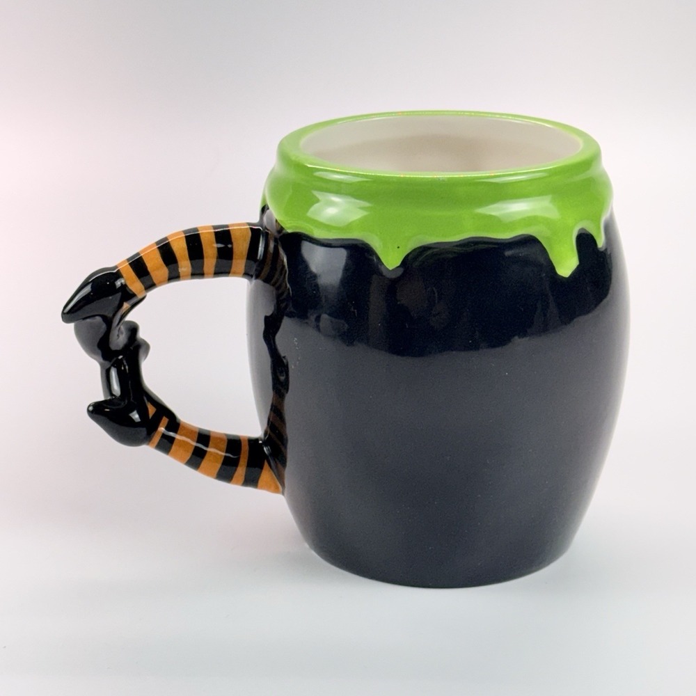 Halloween Potters Studio Witch Legs Coffee Mug Decor Tea Cup - Picture 2 of 11
